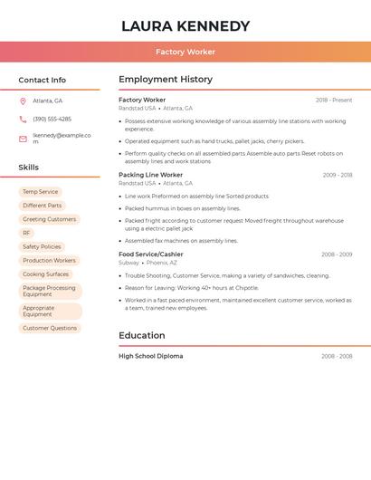 Resume example 3