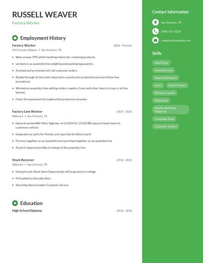 Resume example 4
