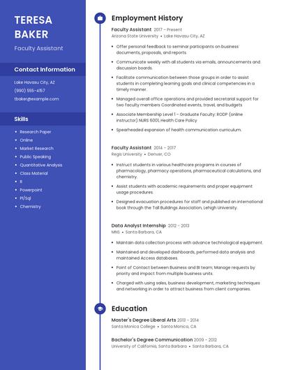 Resume example 4