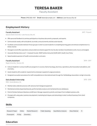 Resume example 2