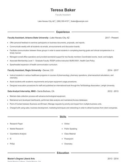 Resume example 1