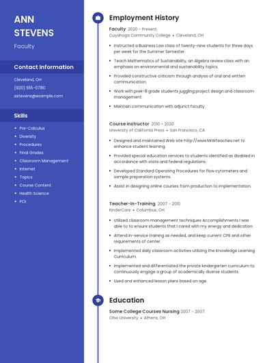 Resume example 4