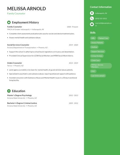 Resume example 5