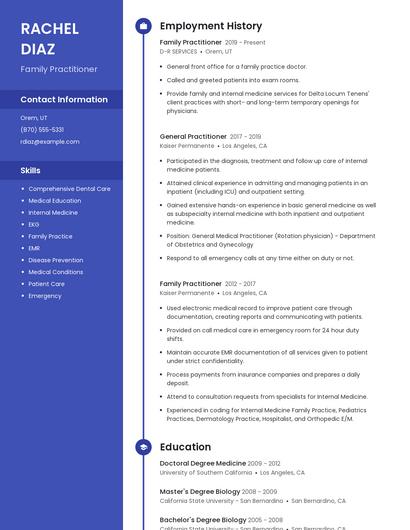 Family Practitioner Resume