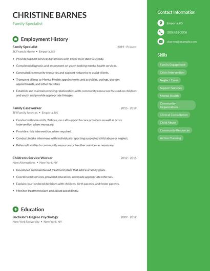 Resume example 4