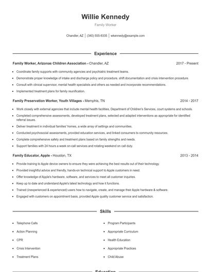 Resume example 1
