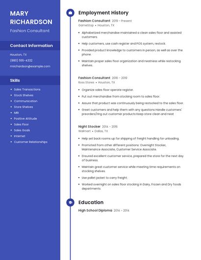 Resume example 5