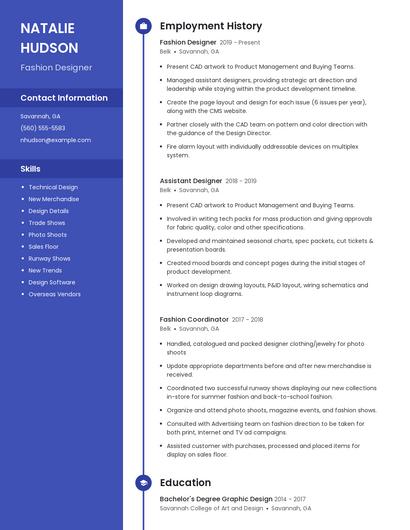 Resume example 5
