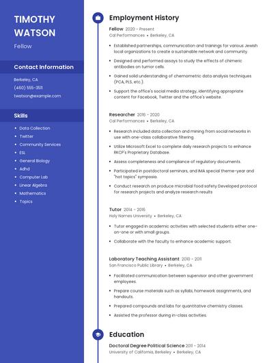 Resume example 5