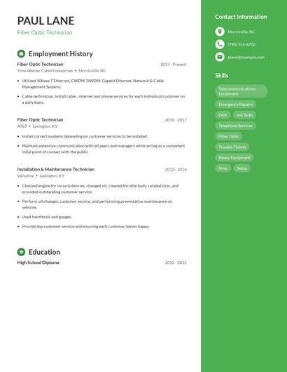 Resume example 5
