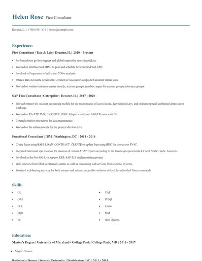 Fico Consultant Resume