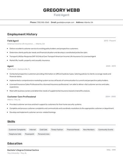 Resume example 2