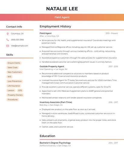Resume example 3