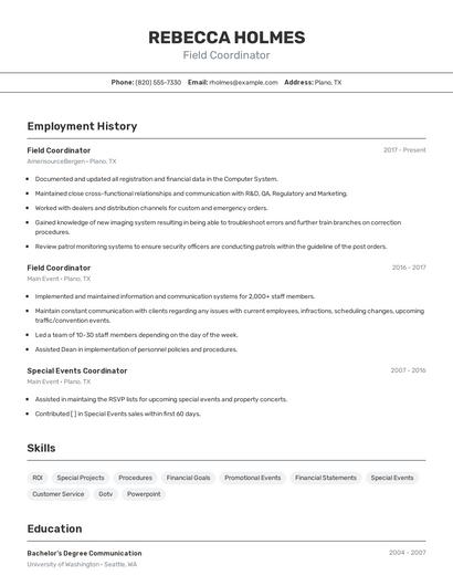 Resume example 2
