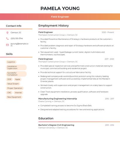 Resume example 3