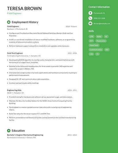 Resume example 4