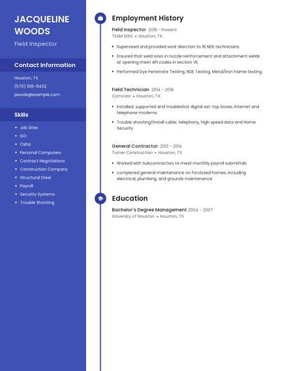 Resume example 5