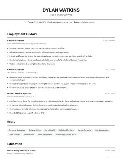 Resume example 2