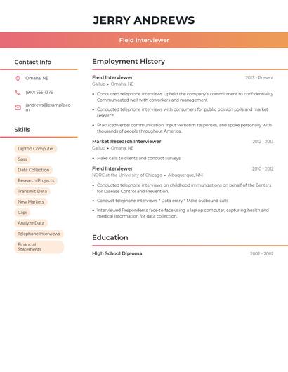 Resume example 3
