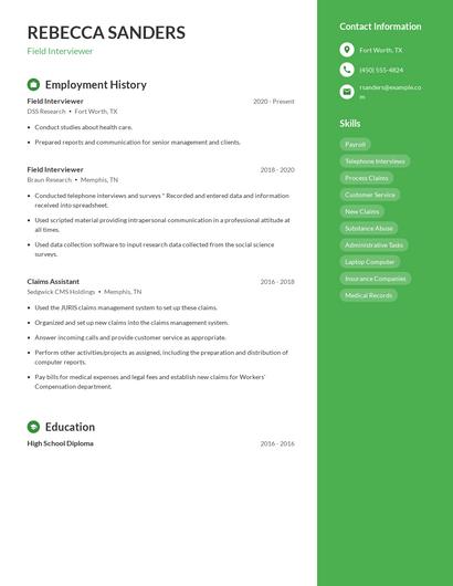 Resume example 5