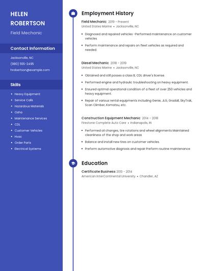 Resume example 5