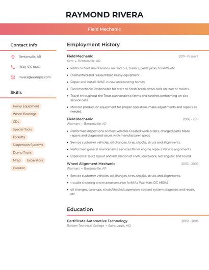 Resume example 3