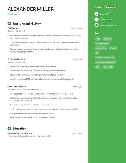 Resume example 4