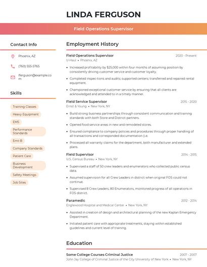 Resume example 3