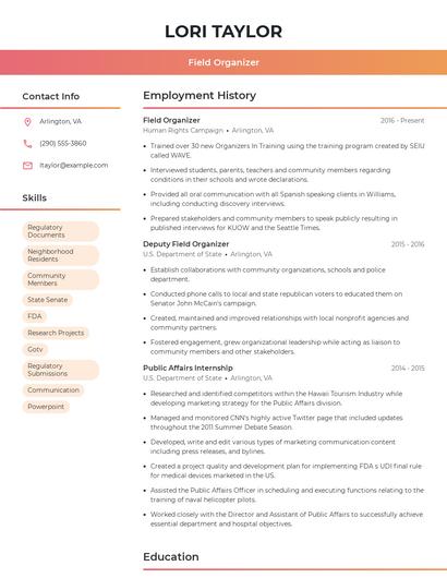 Resume example 3