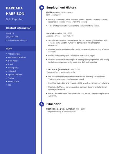 Field Reporter Resume