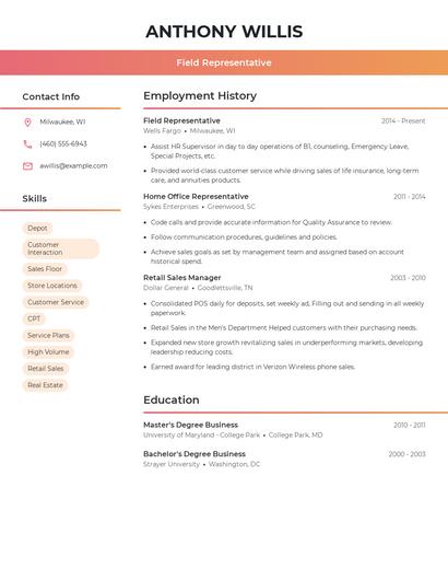 Resume example 3