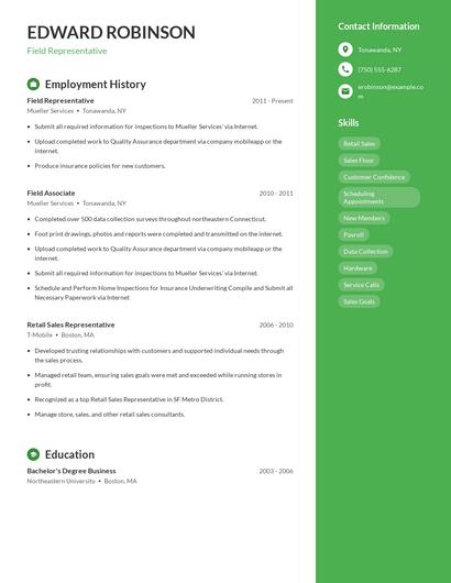 Resume example 5
