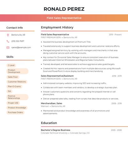 Resume example 3