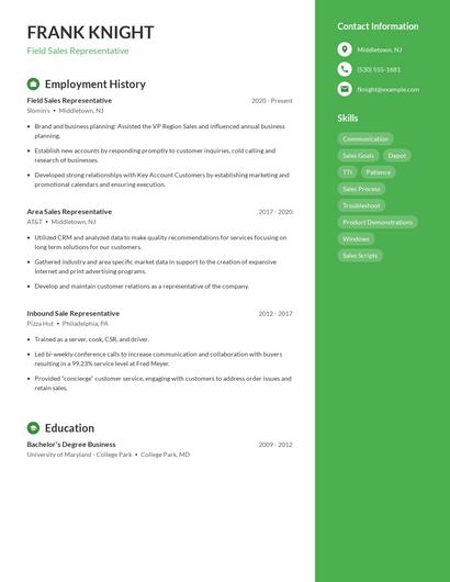 Resume example 4