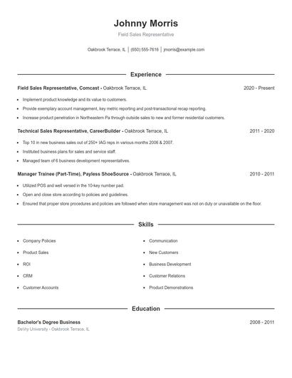 Resume example 1