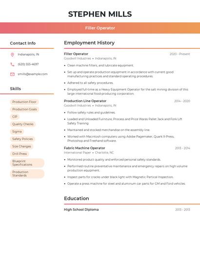 Resume example 3