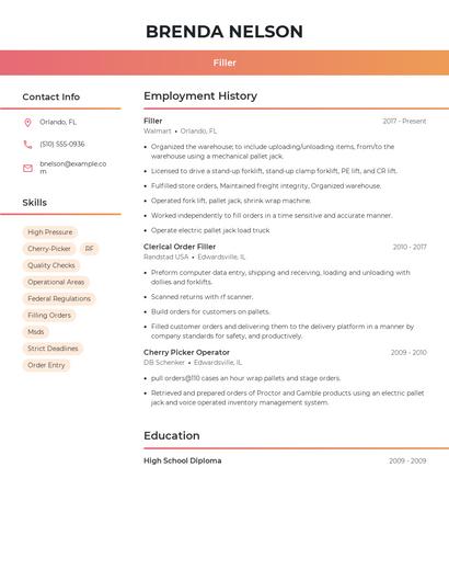 Filler Resume