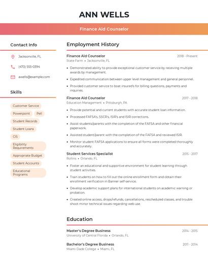 Resume example 3
