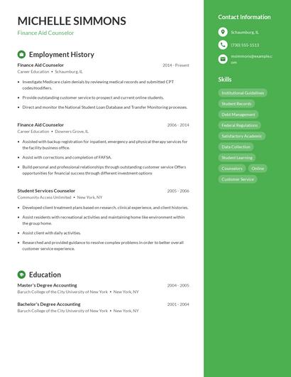 Resume example 5