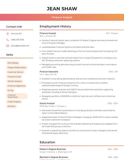 Resume example 3
