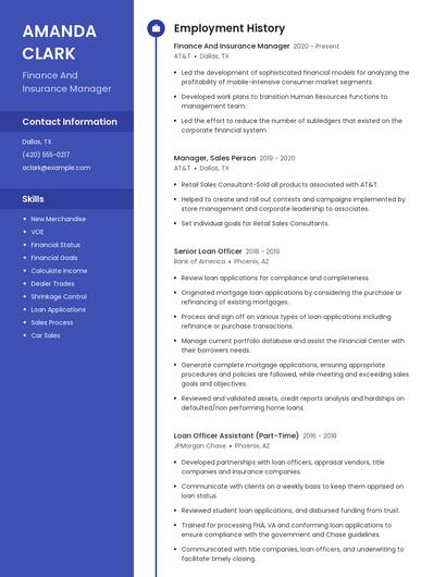 Resume example 4