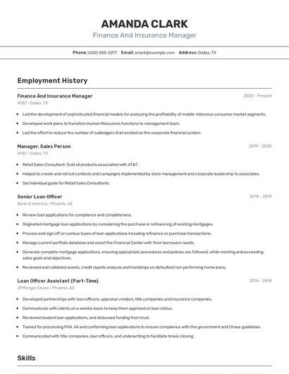 Resume example 2