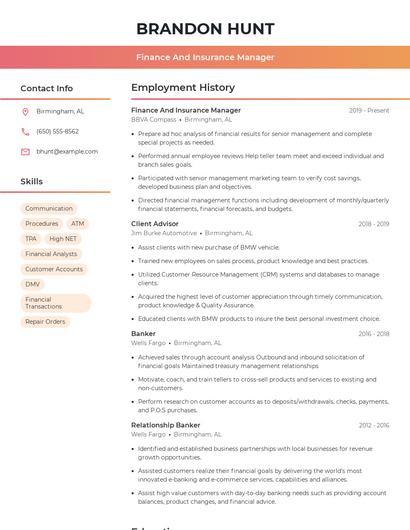 Resume example 3