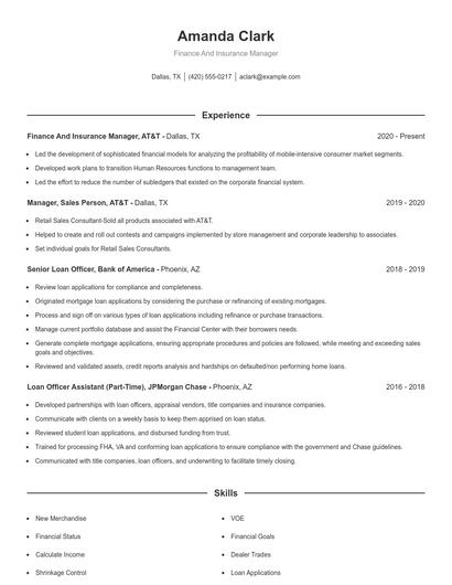 Resume example 1