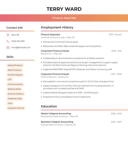 Resume example 3