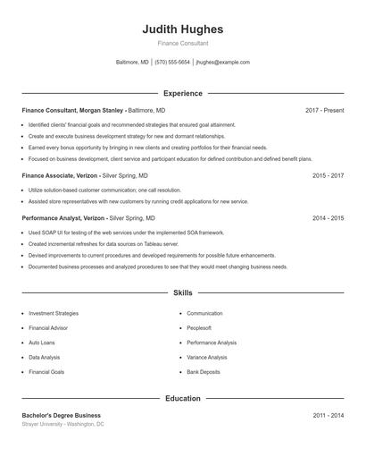 Resume example 1