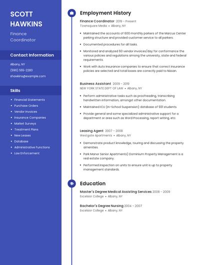 Resume example 5