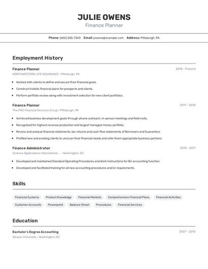 Resume example 2