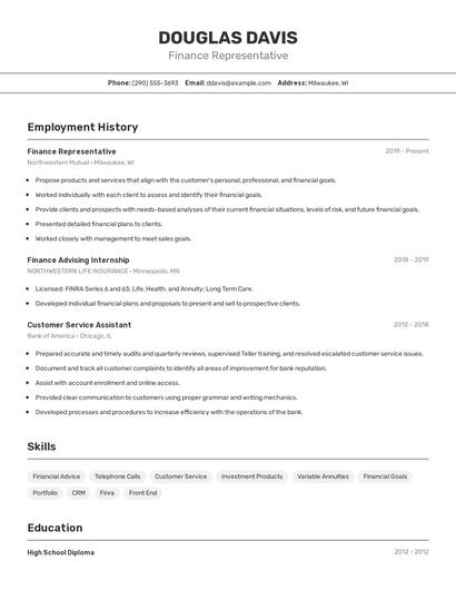 Resume example 2
