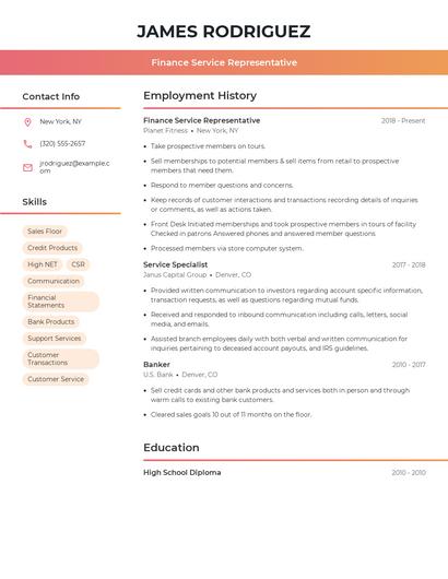 Resume example 3